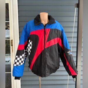 Vintage Retro 80s Foxpoint Mens Nylon Snowmobile Bomber Jacket~3XLT~USA